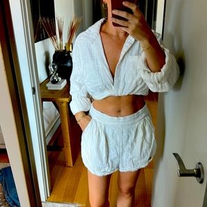 Free people set, cream size L, excellent condition